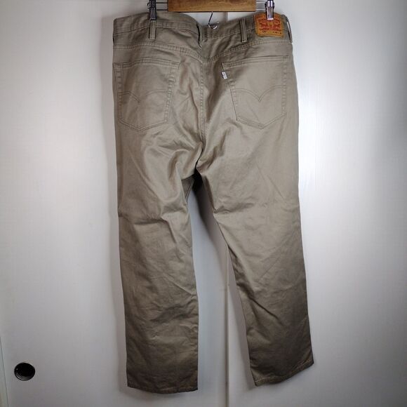 Levi's 541 Jeans Athletic Tapered Fit Stretch Mens Size 40x30 Khaki Tan - Picture 2 of 6